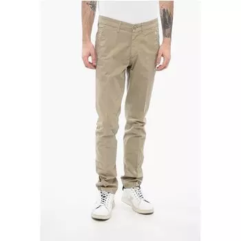 Брюки-чиносы ID Stretch Cotton с петлями для ремня Corneliani, Beige