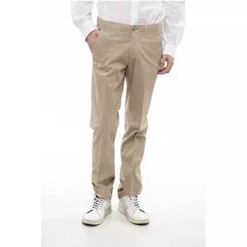 Брюки-чиносы ID Stretch Cotton с петлями для ремня Corneliani, Beige