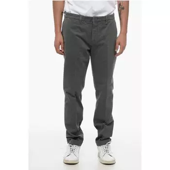 Брюки-чиносы из эластичного хлопка с манжетами Fay, Gray