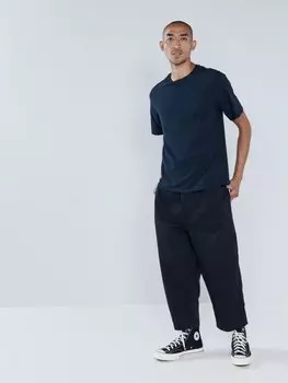 Брюки-чиносы из органического хлопка с присборенной талией Raey, синий