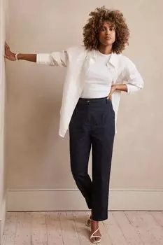 Брюки-Чиносы из смесового хлопка Mint Velvet, синий