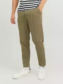 Брюки-чиносы Jack & Jones "JPSTACE JJHARLOW CHINO NOOS", оливковый