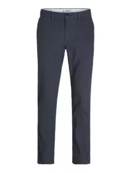 Брюки-чиносы Jack & Jones "JPSTOLLIE JJDAVE CHINO", отвороты по краю, цвет India Ink