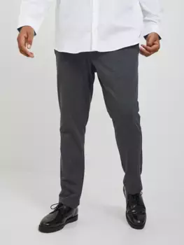 Брюки-чиносы Jack & Jones PlusSize "JPSTMARCO JJCOOPER CHINO NOOS PLS", серый