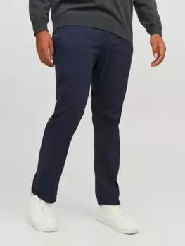 Брюки-чиносы Jack & Jones PlusSize "JPSTMARCO JJDAVE LC NOOS PLS", синий
