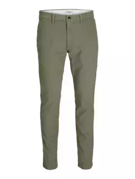 Брюки-чиносы Jack & Jones PlusSize "JPSTMARCO JJDAVE LC NOOS PLS", оливковый