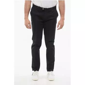 Брюки-чиносы классического кроя из эластичного хлопка Corneliani, Blue