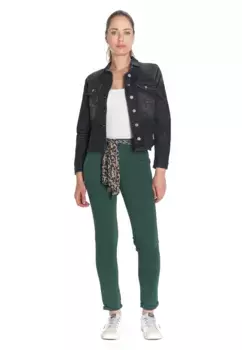 Брюки-чиносы Le Temps Des Cerises "DYLI 2" с завязывающимся поясом, зеленый