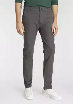 Брюки-чиносы Levi's "LE XX CHINO SLIM TAPER" с логотипом бренда, серый
