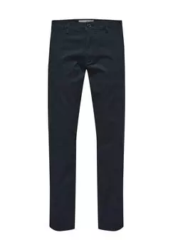 Брюки-чиносы Miles, приталенные, мужские SELECTED, цвет Dark Sapph