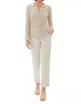 Брюки-чиносы Mitchell Roll Cuff в натуральном цвете Ecru, цвет natural