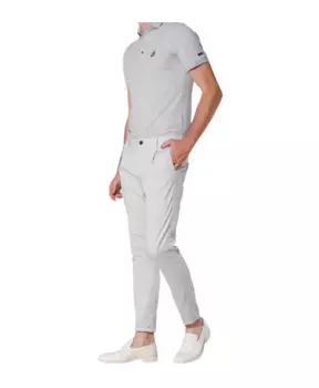 Брюки Чиносы морковного кроя из тенселя и хлопка Mason'S, серый