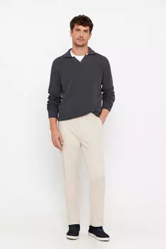 Брюки чиносы обычного кроя Cortefiel, бежевый