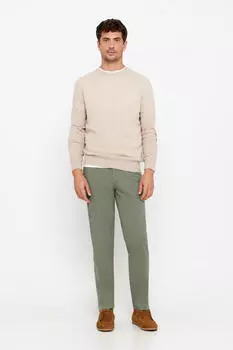 Брюки чиносы обычного кроя Cortefiel, бледно-зеленый