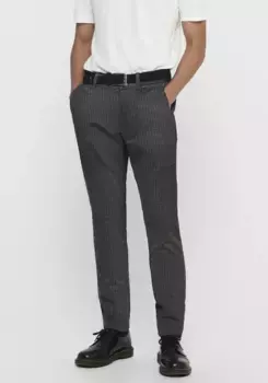 Брюки-чиносы ONLY & SONS "MARK PANT", серый