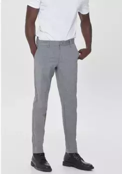 Брюки-чиносы ONLY & SONS "MARK PANT", серый