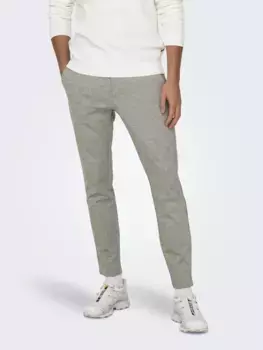 Брюки-чиносы ONLY & SONS "ONSMARK SLIM CHECK 020919 PANT NOOS", цвет Chinchilla