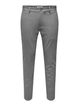 Брюки-чиносы ONLY & SONS "ONSMARK SLIM HERRINGBONE 2911 PANT NOOS", цвет Chinchilla