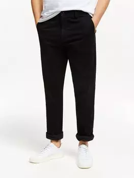 Брюки-чиносы прямого кроя John Lewis Essential, черные