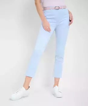 Брюки-чиносы RAPHAELA by BRAX "Стиль LAVINA МОЛНИЯ 6/8", голубой