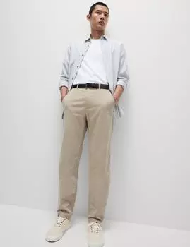 Брюки-чиносы Regular Fit Stretch Marks & Spencer, цвет Putty