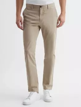 Брюки-чиносы Reiss Pitch Slim Fit из хлопкового стрейча, цвет камня