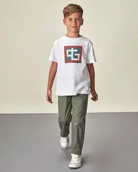 Брюки-чиносы с эластичной резинкой на талии Gocco, зеленый