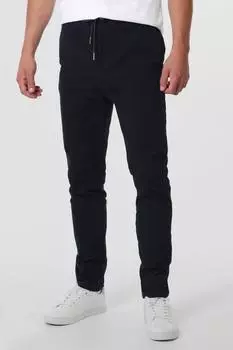 Брюки-чиносы с кулиской на талии Larsson & Co, темно-синий