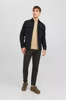 Брюки-Чиносы с приталенными штанинами Jack & Jones, коричневый