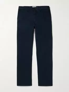Брюки-чиносы Samuel Straight-Leg из хлопчатобумажной ткани с твиловым наполнителем MR P., темно-синий