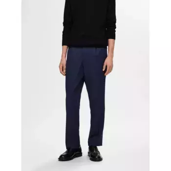 Брюки-чиносы SELECTED HOMME "SLH190-REG TAPERED LEROY PLEAT PANT NOOS", цвет Sky Captain