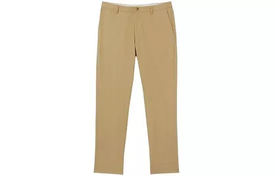 Брюки-чиносы Slim Fit с внутренней отделкой Icon Stripe бежевого цвета Burberry, хаки