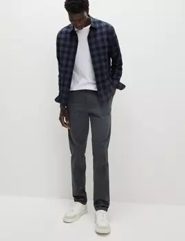 Брюки-чиносы Slim Fit Stretch Marks & Spencer, цвет Dark pewter