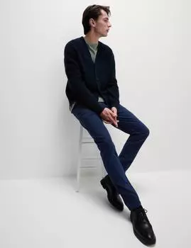 Брюки-чиносы Slim Fit Stretch Marks & Spencer, цвет Dark marine