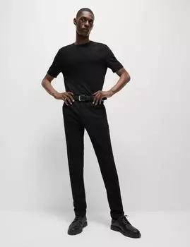 Брюки-чиносы Slim Fit Stretch Ponte Marks & Spencer, черный