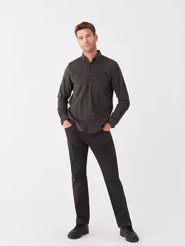 Брюки-чиносы стандартного кроя LCWAIKIKI Classic, антрацит