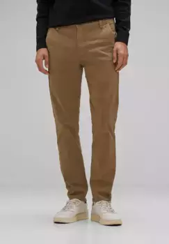 Брюки-чиносы STREET ONE MEN из хлопка с стрейчем, цвет Urban Brown