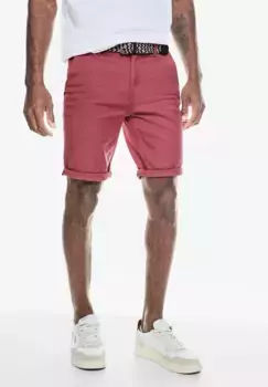Брюки-чиносы STREET ONE MEN, смесь мягких материалов, красный
