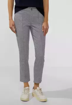 Брюки-чиносы STREET ONE с заглаженными складками, синий