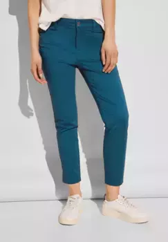 Брюки-чиносы STREET ONE, средняя талия, цвет Bright Turquoise