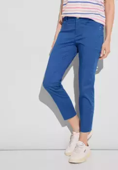 Брюки-чиносы STREET ONE, средняя талия, синий