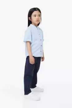 Брюки-чиносы свободного кроя из габардина H&M, синий