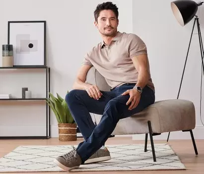 Брюки чиносы Tchibo легкие хлопковые, темно-синий