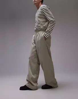 Брюки-чиносы Topman мешковатого кроя из твила в каменном цвете