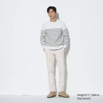 Брюки-чиносы UNIQLO зауженные, бежевый