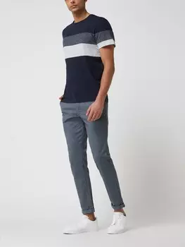 Брюки чиносы узкого кроя эластичного кроя, модель Marco Jack & Jones, темно-синий