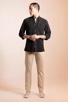 Брюки-чиносы узкого кроя из парусины DeFacto, бежевый