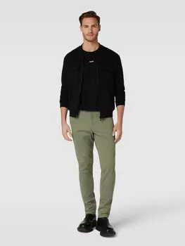 Брюки чиносы узкого кроя с эластичной тканью Jack & Jones, оливково-зеленый