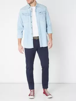 Брюки чиносы узкого кроя с эластичной тканью Jack & Jones, темно-синий