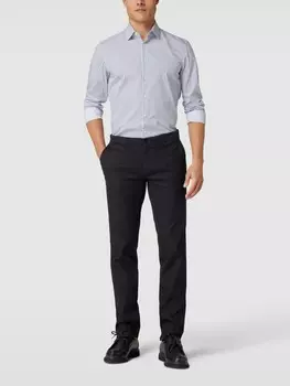 Брюки чиносы узкого кроя с французскими боковыми карманами, модель Fabio Brax, черный